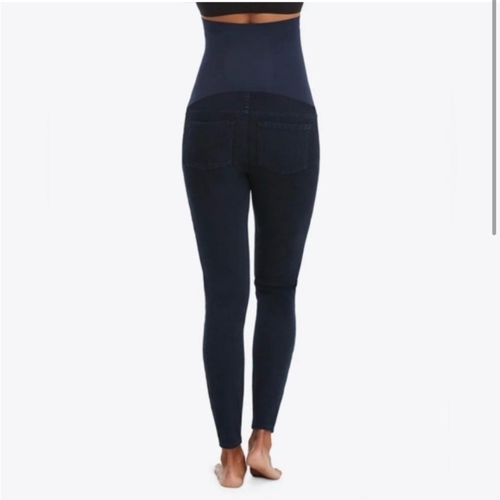 Spanx Maternity Skinny Jeans Dark Wash Size Small EUC - Picture 7 of 14